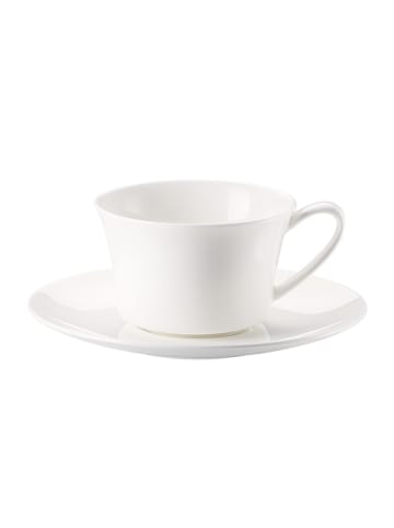 6er-Set: Tee-Untertassen"Jade" in Weiß - Ø 16 cm