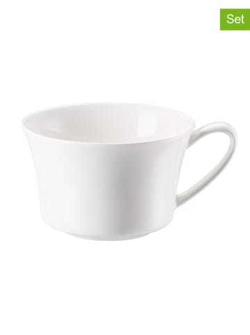 6er-Set: Tee-Obertassen "Jade" in Weiß - 220 ml