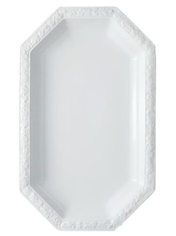 Servierplatte "Maria" in Weiß - (L)38 x (B)24 cm