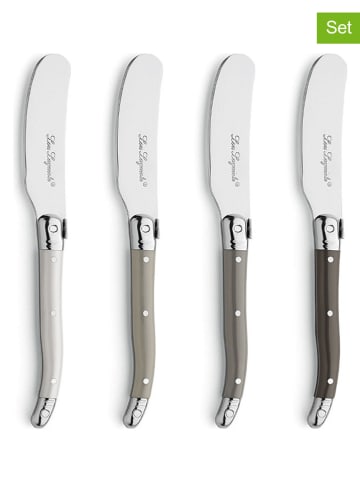 4er-Set: Butterstreicher "Tradition" in Braun/ Beige - (L)20 cm