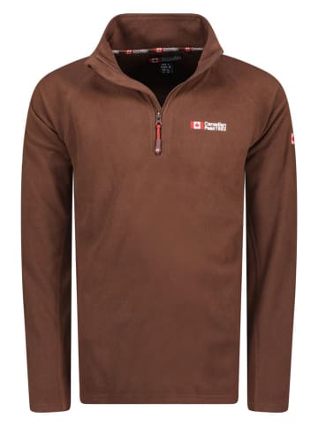 Fleecepullover "Tugeak" in Braun