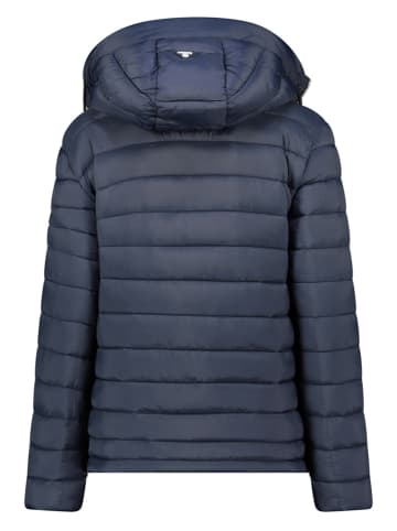 Doorgestikte jas "Azuleak" donkerblauw