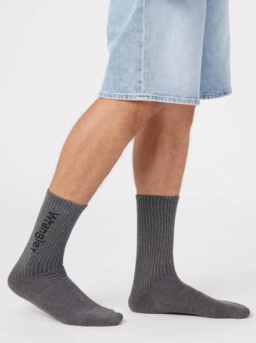2-delige set: sokken kaki/grijs