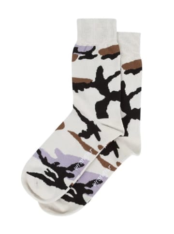 Skarpety "Camouflage" w kolorze białym ze wzorem