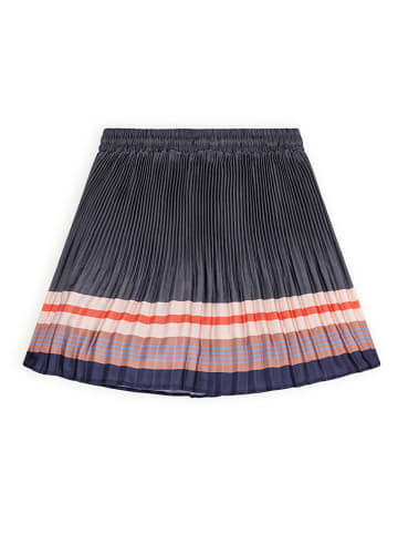 Rok "Nulan" donkerblauw/beige/lichtbruin