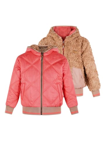 Übergangsjacke "Bomby" in Korallrot/ Hellbraun