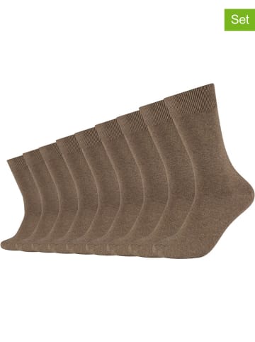 9er-Set: Socken in Hellbraun