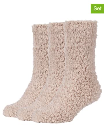 3er-Set: Socken in Beige