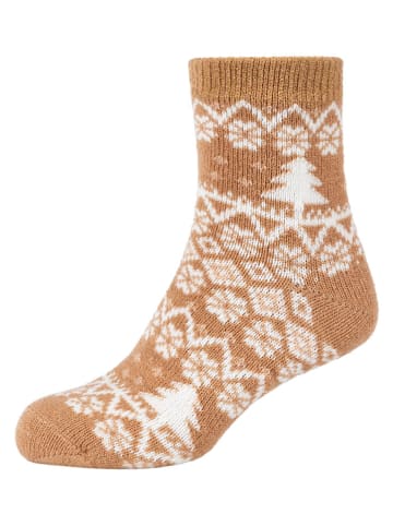 2er-Set: Socken in Camel/ Schwarz