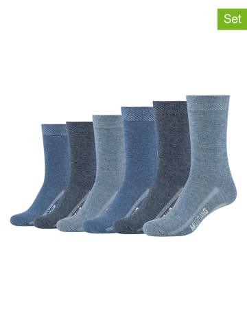 6er-Set: Socken in Blau/ Dunkelblau