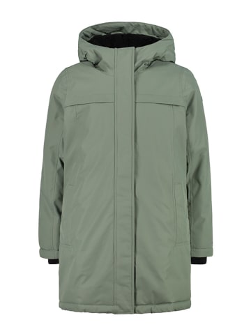 Parka funkcyjna w kolorze zielonym