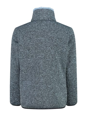 Fleece vest grijs/lichtblauw