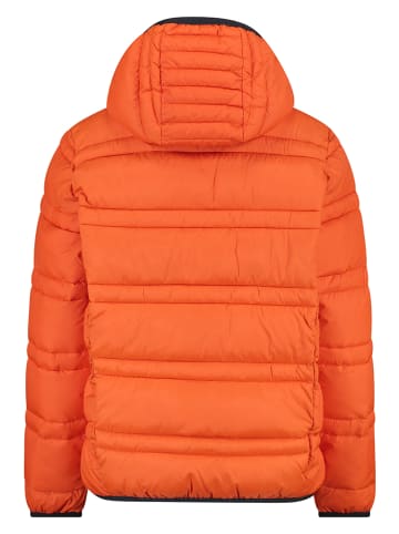 Doorgestikte jas oranje