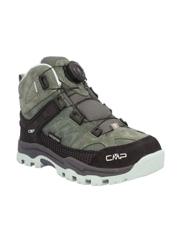 Skórzane buty trekkingowe "Kiruna" w kolorze oliwkowo-czarnym