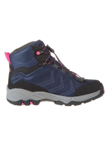 Leder-Trekkingboots "Melnick Mid" in Dunkelblau/ Pink
