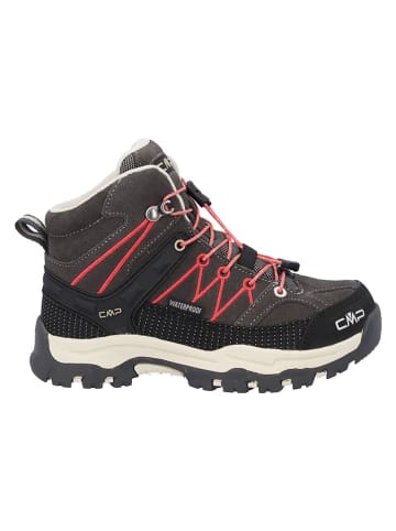 Skórzane buty trekkingowe "Rigel Mid" w kolorze antracytowo-czerwonym