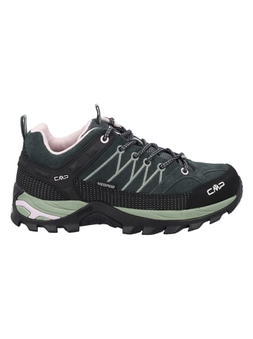 Skórzane buty trekkingowe "Rigel Low" w kolorze zielonym