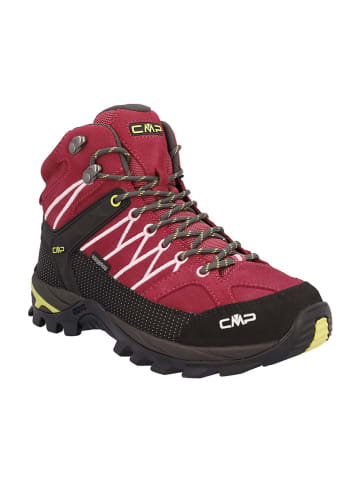 Skórzane buty trekkingowe "Rigel" w kolorze czarno-różowym