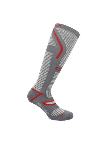 Ski-/ Snowboardsocken in Grau/ Rot