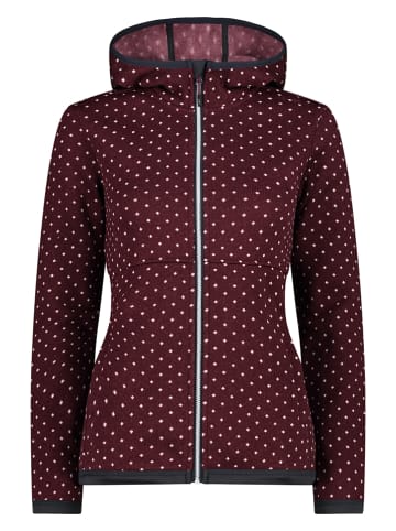 Fleecejacke in Bordeaux