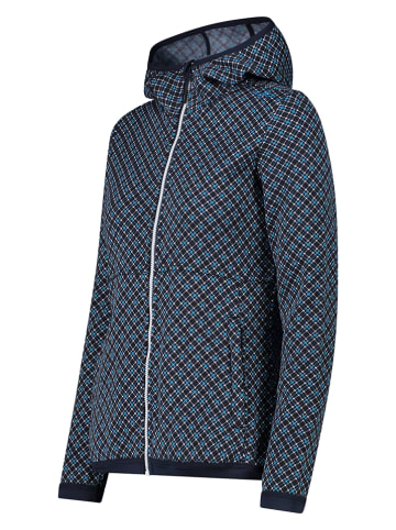 Fleecejacke in Dunkelblau/ Bunt