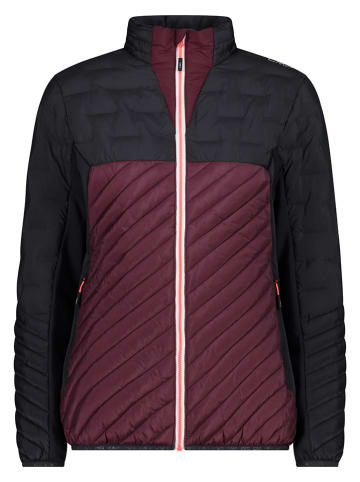 Hybridjacke in Schwarz/ Bordeaux