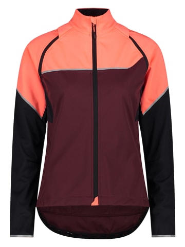 2in1-Softshelljacke in Bordeaux/ Orange
