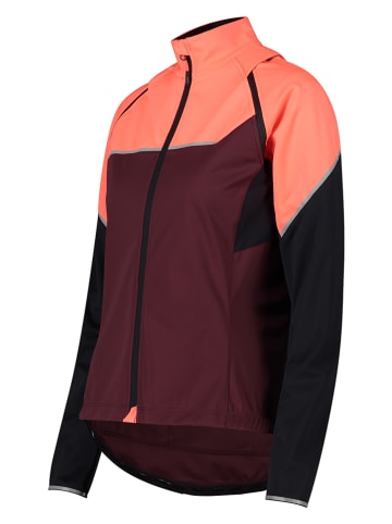2in1-Softshelljacke in Bordeaux/ Orange