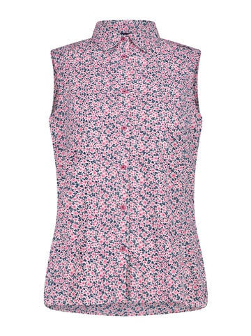 Functionele blouse lichtroze/wit