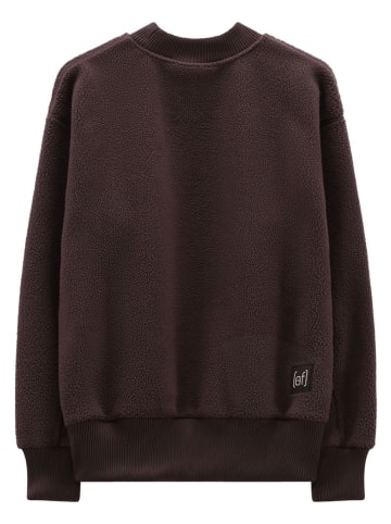 Fleece-Sweatshirt in Braun