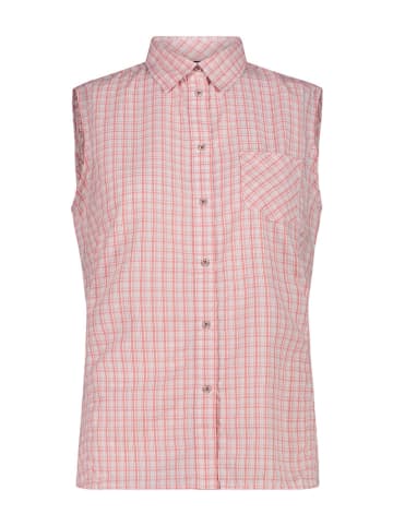 Funktionsbluse in Rosa/ Weiß