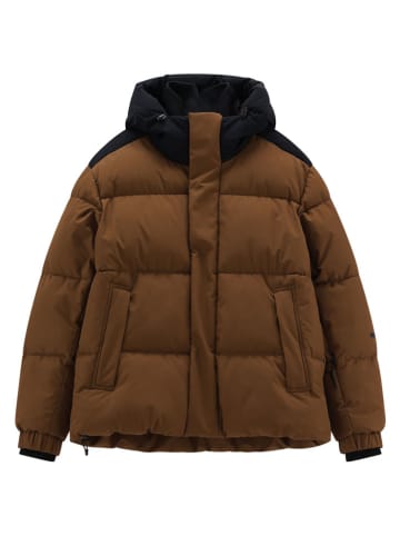 Winterjacke in Hellbraun/ Schwarz