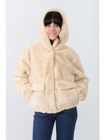 Teddyjacke in Beige