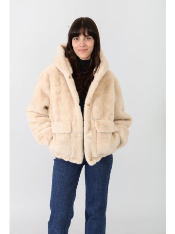 Teddyjacke in Beige