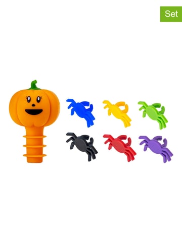 7tlg. Wein-Set ''Halloween'' in Bunt