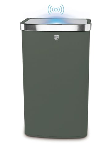Kosz "Matte Green Collection" w kolorze zielonym na śmieci z czujnikiem - 60 l