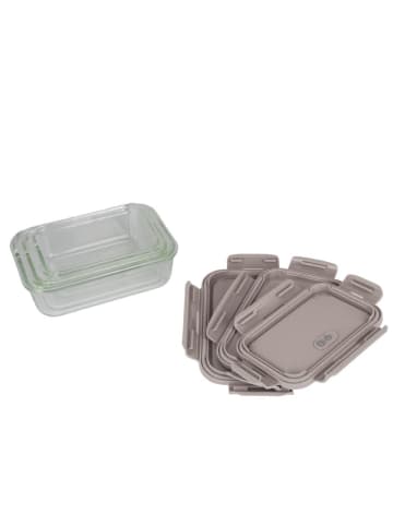 3-delige set: vershouddozen taupe