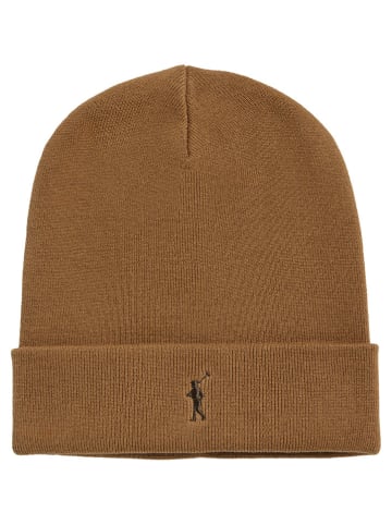 Czapka beanie w kolorze jasnobrązowym
