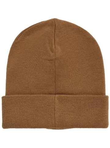Czapka beanie w kolorze jasnobrązowym