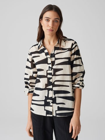 Bluse in Schwarz/ Creme