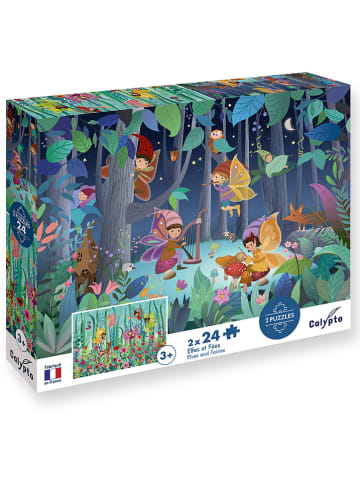 48-częściowe puzzle "Elves and fairies" - 3+