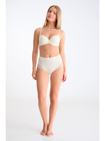 Figi high waist w kolorze kremowym