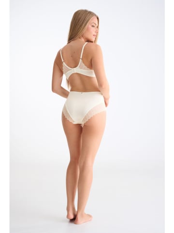 Figi high waist w kolorze kremowym