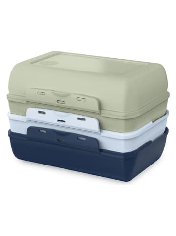 Lunchbox "Variabolo" in Grün/ Blau - (B)16 x (H)10,8 x (T)11,8 cm