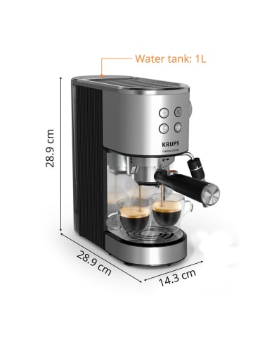 Ekspres "Virtuoso+" w kolorze srebrno-czarnym do espresso