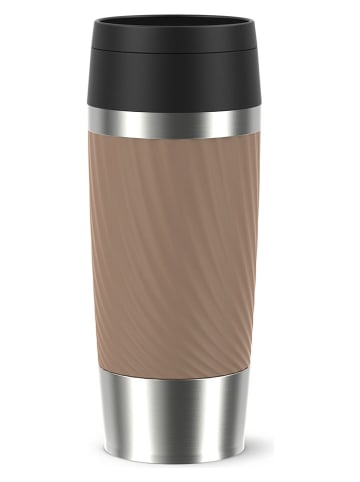Kubek termiczny "Classic Twist" w kolorze jasnobrązowo-czarnym - 360 ml