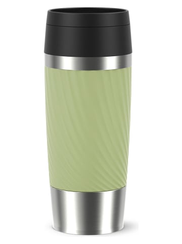 Thermobecher "Twist" in Schwarz/ Grün - 360 ml