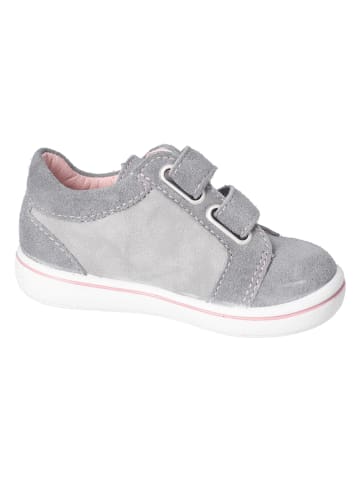 Leder-Sneakers "Niddi" in Hellgrau