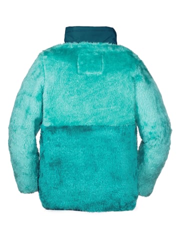 Teddy-Fleecejacke "Shep" in Türkis/ Blau