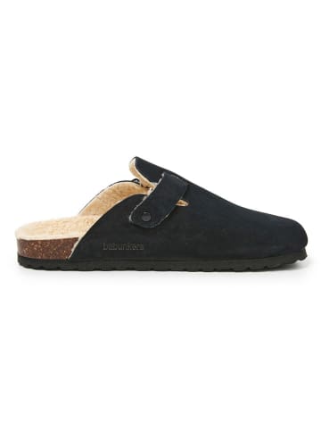 Leder-Clogs in Schwarz